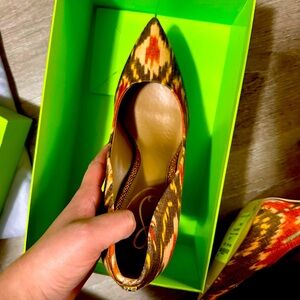 Ikkat print heels Sam Edelman NWT